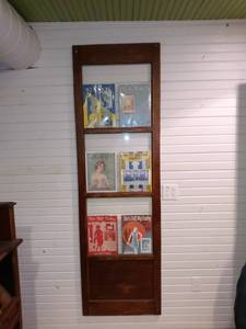 lot 33783 image: Antique Wood And Glass Door Insert