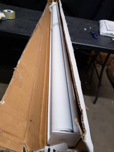 lot 4272 image: 64W White Projector Screen