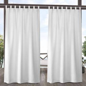 lot 4278 image: Exclusive Home Curtains IndoorOutdoor Solid Cabana Grommet Top Curtain Panel Pair, 54x84, Winter White