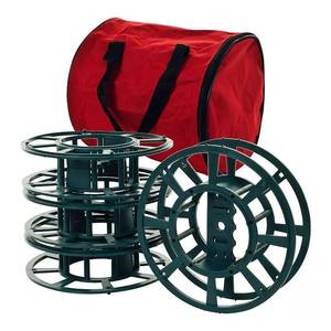 lot 4334 image: Extension Cord or Christmas Light Reels with Bag, Set of 4
