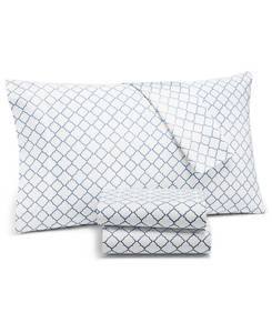 lot 4353 image: Charter Club Damask Designs Arabesque Geo 3-Pc. Twin Sheet Set, 550-Thread Count Supima Cotton Created for Macys Bedding