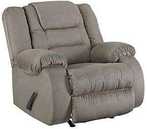 lot 4237 image: Signature Design By Ashley McCade Contemporary Upholstered Rocker Recliner Gray - Retail $869.00