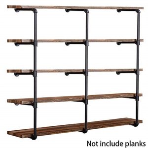 lot 4276 image: 5 Tier Pipe Shelf Black