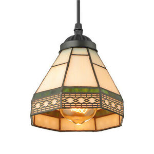 lot 4348 image: Small Stained Glass Style Light Fixture