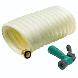 lot 4411 image: Small White Sprayer Hose With Green Nozzle