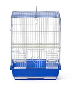 lot 8183 image: Prevue Pet Products Flat Top Economy Bird Cage Blue and White 31991