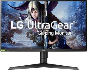 lot 8121 image: LG 27GL83A-B 27 Inch Ultragear QHD IPS 1ms NVIDIA G-SYNC Compatible Gaming Monitor, Black