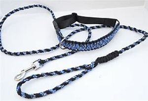 lot 8171 image: Olsa Dog Leash With Collar, Medium Blue