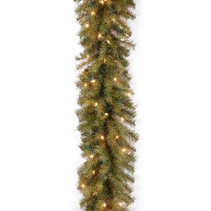 lot 31016 image: National Tree Company 9 x 10 Norwood Fir Garland with 50 Clear Lights