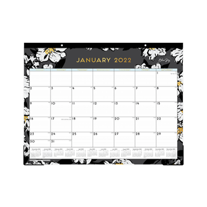 lot 31021 image: Blue Sky Monthly Desk Pad, 17 x 22, Baccara Dark, January To December 2022, 110215