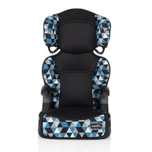 lot 31063 image: Evenflo Big Kid High Back High-back Booster Car Seat Backless Booster Car Seat, Abstract Boston Blue