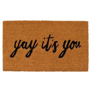 lot 31080 image: Calloway Mills Yay It in.s You Doormat 17 in. x 29 in., NaturalBlack