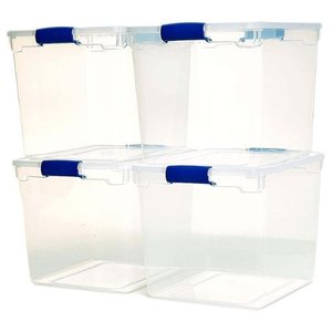 lot 31175 image: Homz - Heavy Duty Modular Stackable Storage Containers, 2 Pack