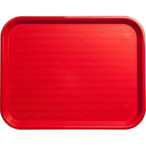 lot 31177 image: 10 -PACK Carlisle CT141805 Cafe� Standard Cafeteria  Fast Food Tray, 14 x 18, Red