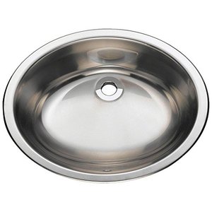lot 31202 image: 1917 18-Gauge Dual-mount Single Bowl Stainless Steel Vanity Sink