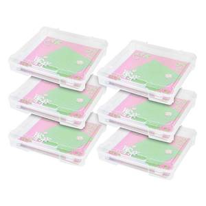 lot 31214 image: IRIS 12 x 12 5pk Portable File Folders Clear