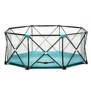 lot 31282 image: Regalo My Play� Portable Playard Indoor and Outdoor with Carry Case and AdjustableWashable, Teal, 8-Panel