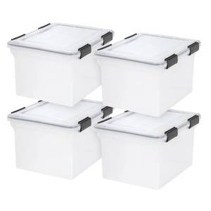 lot 31340 image: IRIS USA WEATHERTIGHT File Box, 4 Pack, Letter and Legal Size