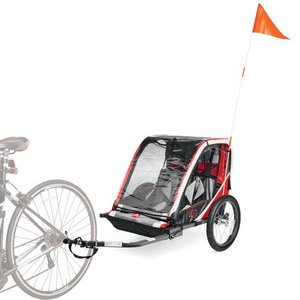 lot 31357 image: Allen Sports Deluxe Steel 2-Child Bicycle Trailer, T2 Red