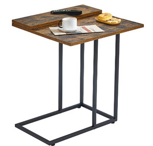 lot 31322 image: LINSY HOME FOLDABLE SNACK SITTING ROOM  BEDROOM STAND, WOOD & BLACK