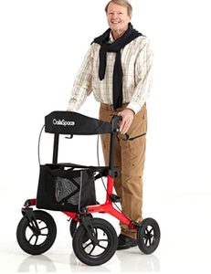 lot 31327 image: OASISSPACE PNEUMATIC TIRES ROLLATOR WALKER