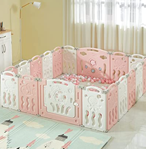 lot 31358 image: DRIPEX BABY PLAYPEN DEEP PINK  LIGHT PINK