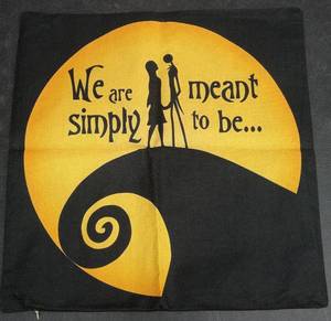 lot 3460 image: Jack & Sally Pillowcase