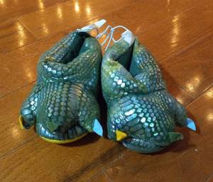lot 3487 image: Dino Feet Slippers