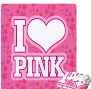 lot 3482 image: Pink VS Throw Blanket
