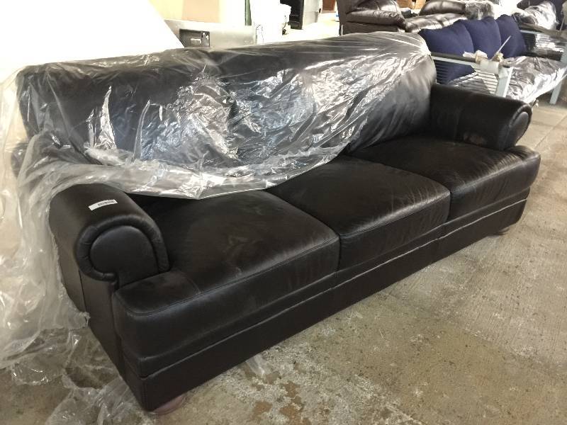 Chateau D Ax Malone Rollarm Brown Leather Sofa Great Home