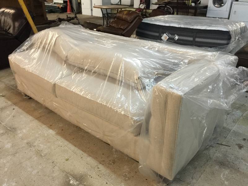 lot 9303 image: ABBYSON LIVING Marcella Fabric One Arm Sofa