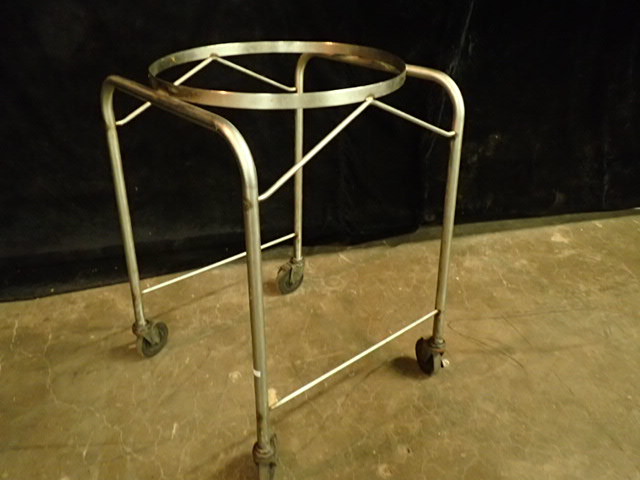 lot 95 image: Stainless Salad Bowl Cart