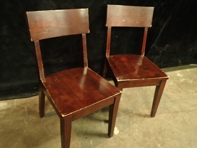 lot 117 image: (2) Wooden Dining Height Chairs