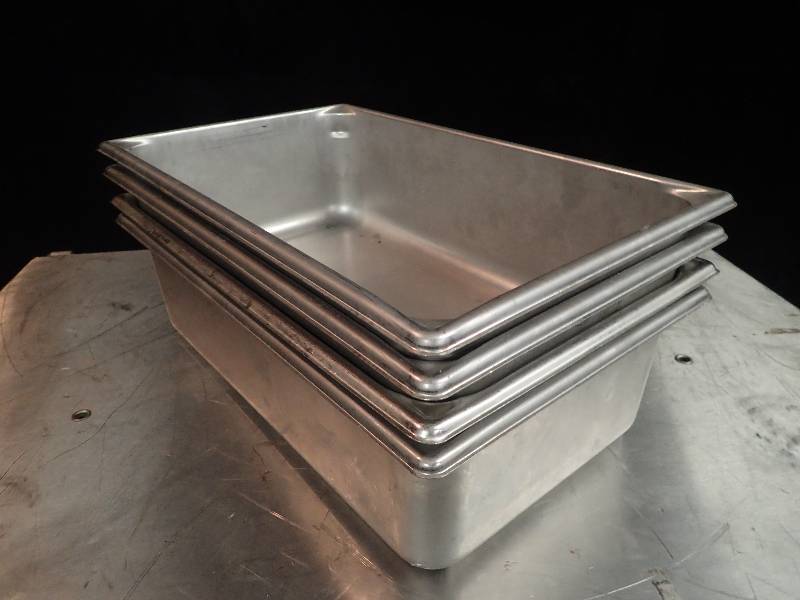 lot 133 image: (4) Full Size Stainless Inserts