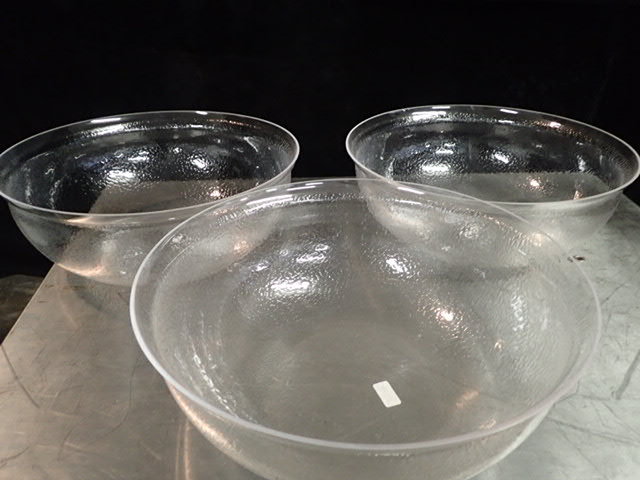 lot 179 image: (3) 18 Pebbled Bowls