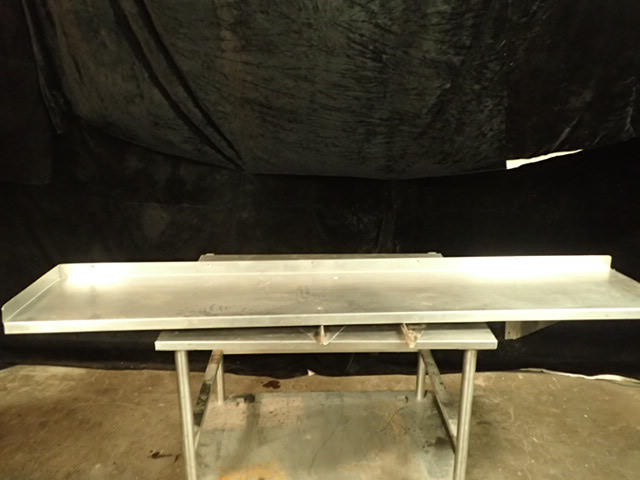 lot 213 image: Large Stainless Steel Wall Mounted Shelf