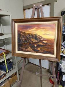 lot 4085 image: original oil painting by Ann Cress 1975 20 in wide 16 in tall