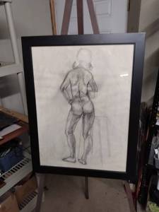 lot 4104 image: framed nude 21 inches by 27 in