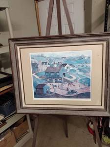 lot 4106 image: framed Bob Pettes litho number 305 of 950 and signed 30 in wide 24 in tall