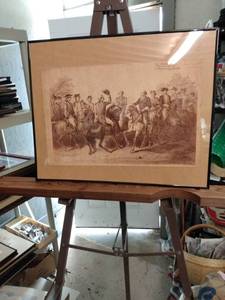 lot 4119 image: sepia print of English America 16 x 20