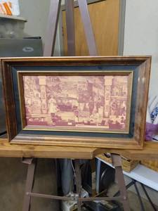 lot 4125 image: picture of early American 17 and a half inches wide 11 and a half inches tall