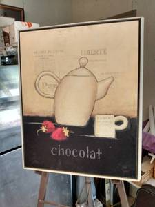 lot 4132 image: framed Emily Adams Chocolat 18 in by 21 in