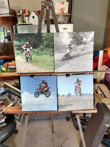 lot 4143 image: 4 12in by 12in motorcycle pictures