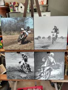 lot 4144 image: 4 12in x 12in motorcycle pictures