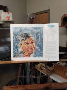 lot 4173 image: unframed Will Rogers centennial picture and bio perfect for framing 22-in wide 17-in tall