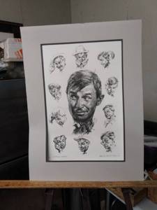 lot 4176 image: unframed Will Rogers sketches by Charles Banks Wilson numbered and signed 64  100 1983 18 in wide 24 in tall