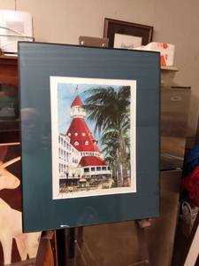 lot 4202 image: framed and signed watercolor by Mariann Brewer 2001 16 in wide 20 12 in tall