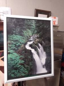 lot 4216 image: framed print of Soleduck Falls 17 and 12 in wide 21 and 12 in tall