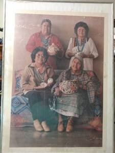 lot 4231 image: framed native American picture from Indian trader newspaper November 1984 20 in wide 28 in tall