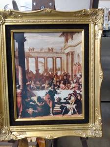 lot 4234 image: framed print of the marriage at Cana 16 and 12 in wide 19 and 12 in tall